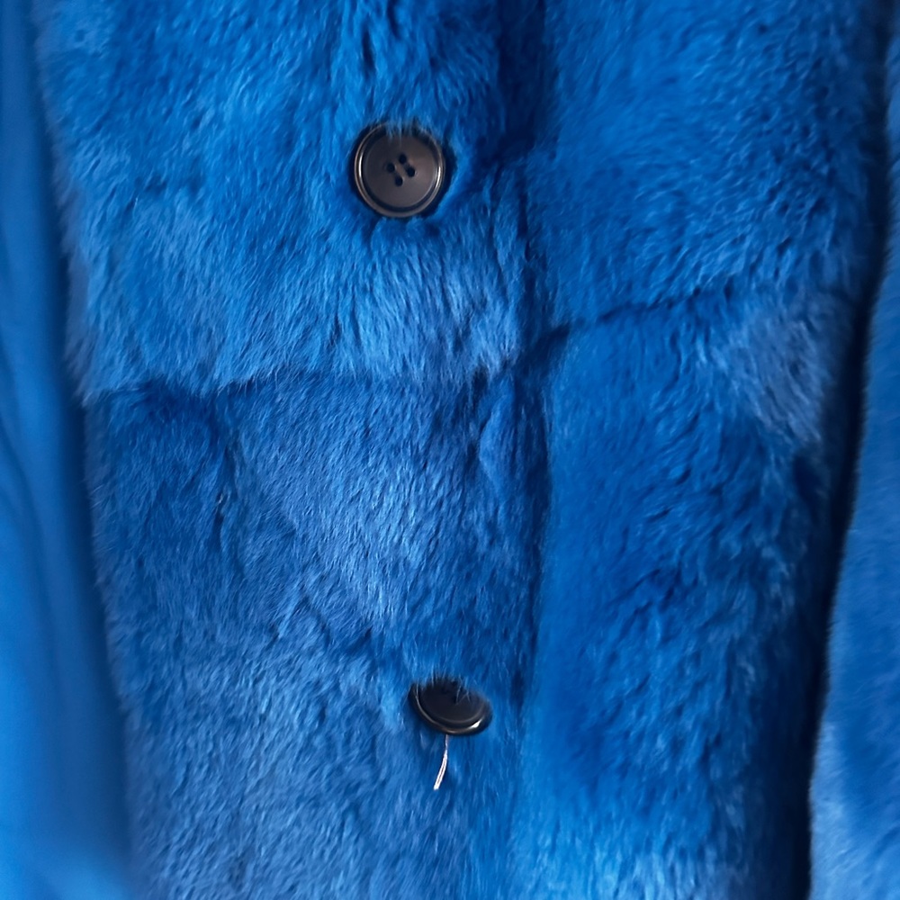 Maje Blue Rabbit coat - Picture 11 of 14